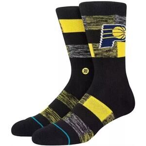 Stance Adult Black Crew Cotton NBA Basketball Indiana Pacers Cryptic Sock L 9-13
